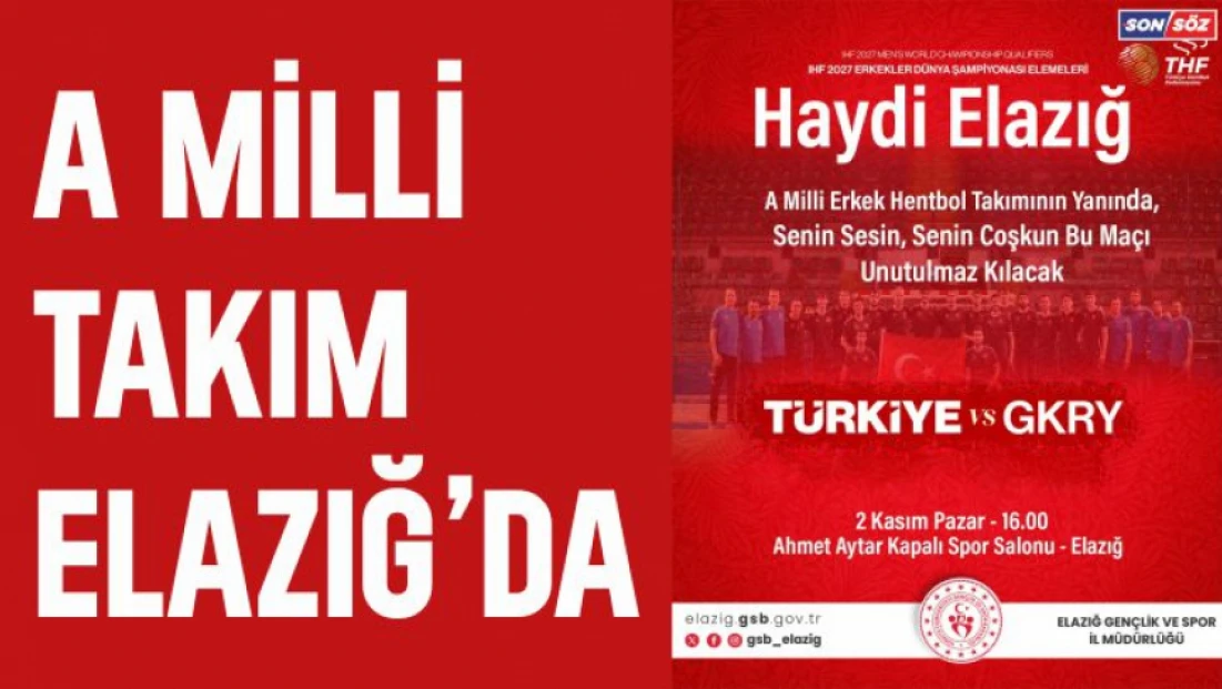 A Milli Takım Elazığ'da