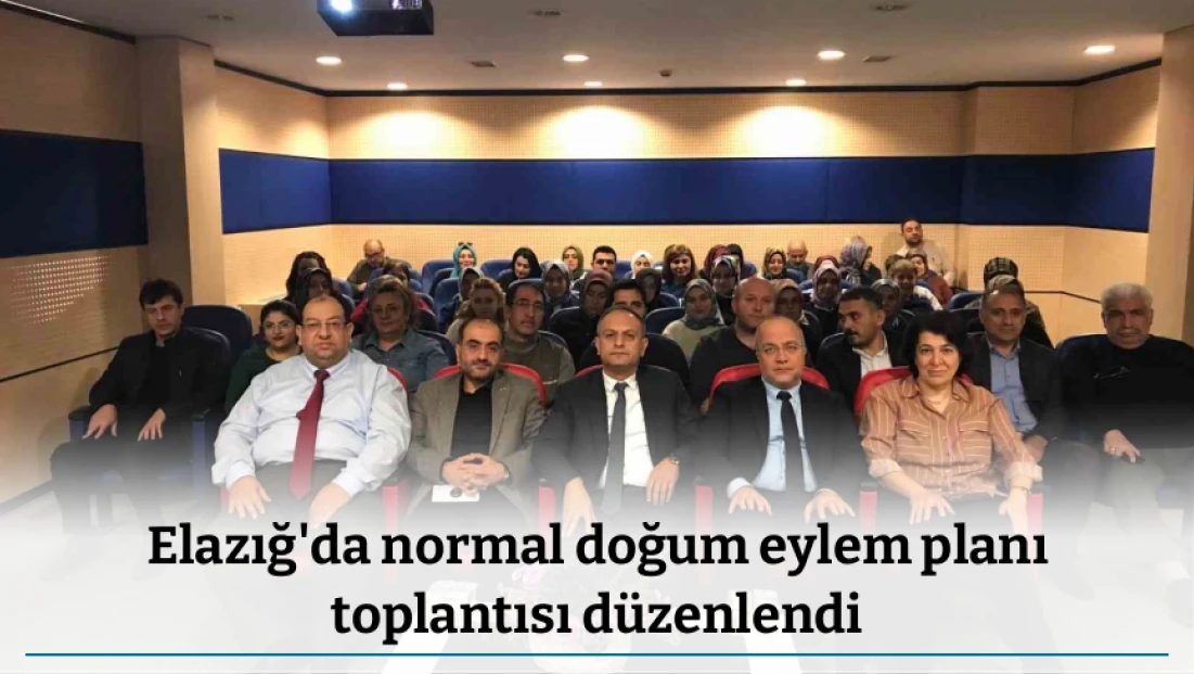 Elazığ'da normal doğum eylem planı toplantısı düzenlendi