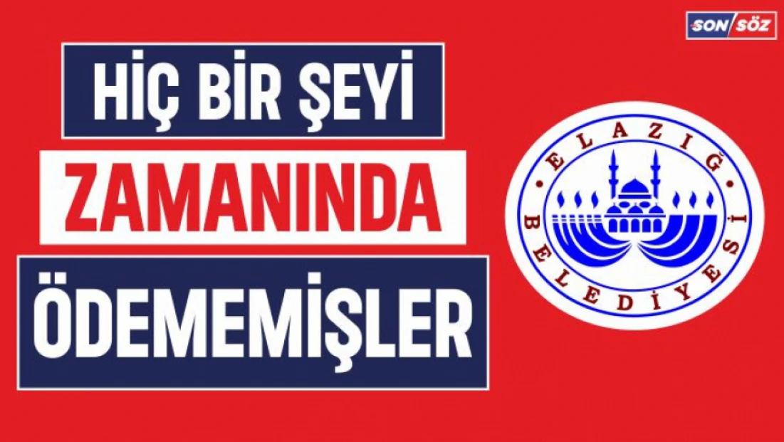 Hiç Bir Şeyi Zamanında Ödememişler