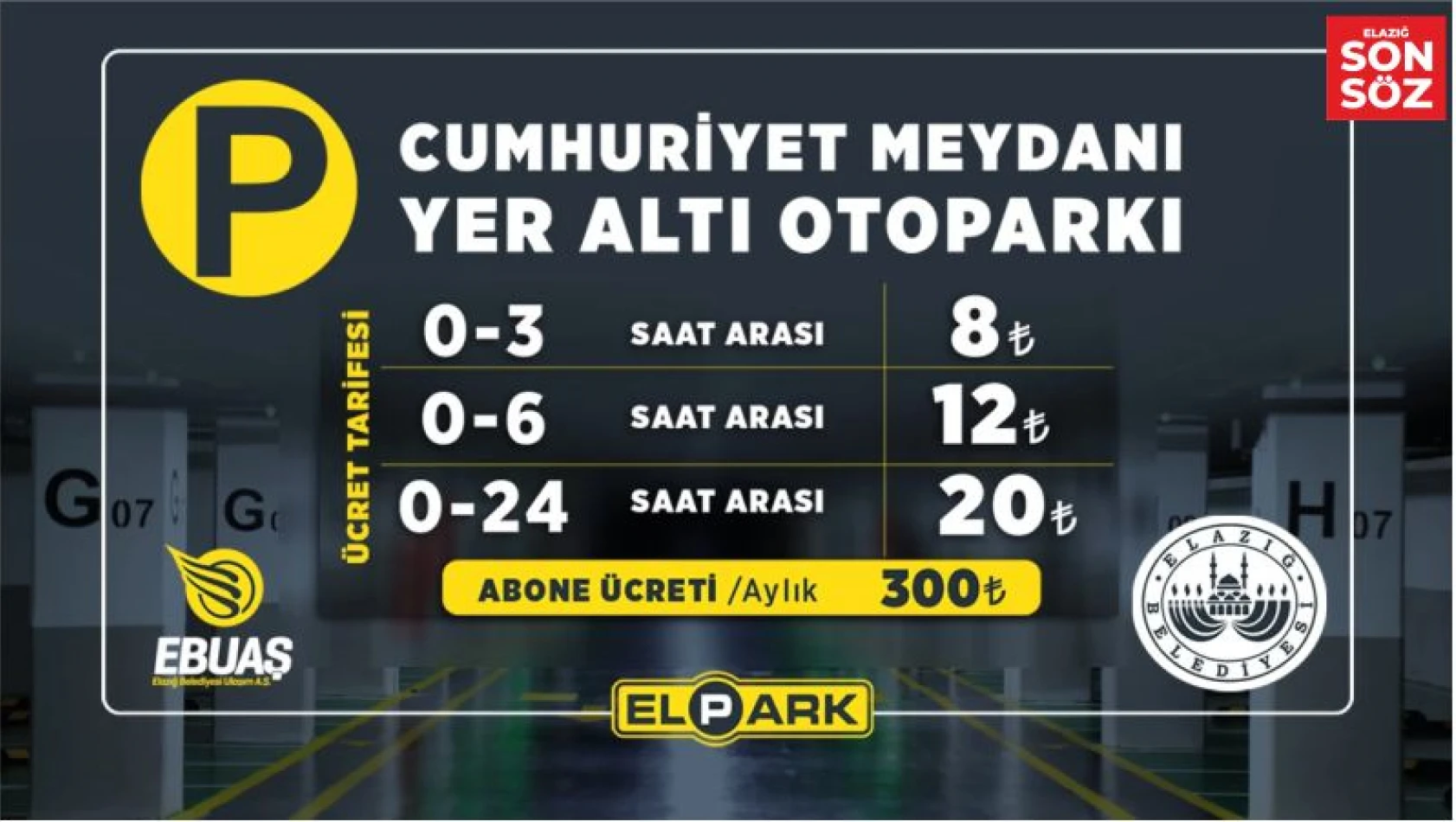 Cumhuriyet Meydanı Yer Altı Otoparkı Ücret Tarifesi Belli Oldu