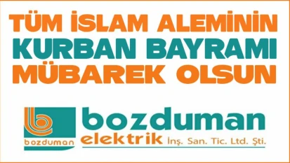 Bozduman Elektrik Bayram mesajı