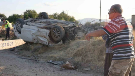 Ağaçları kırıp tarlaya uçtu, tekerleği ise 50 metre uzaklıktaki bahçeye fırladı