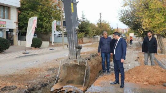 Başkan Şerifoğulları altyapı çalışmalarını inceledi