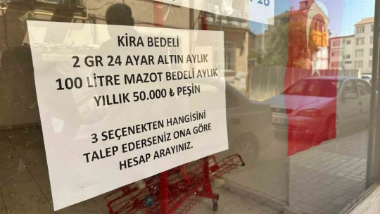 Böyle 'kiralık' ilanı görülmedi: Kirayı 400 ekmekten 100 litre mazota çekti