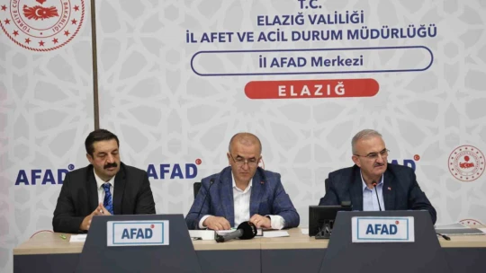 Elazığ'da 'Afet sonrası iyileştirme çalışmaları' toplantısı