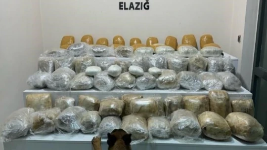 Elazığ'da 'Alex' sayesinde 45 kilo uyuşturucu ele geçirildi