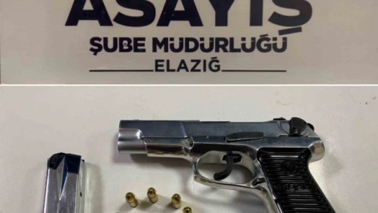 Elazığ'da asayiş uygulamaları: 8 ruhsatsız tabanca ele geçirildi