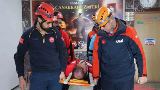 Elazığ'da deprem ve yangın tatbikatı