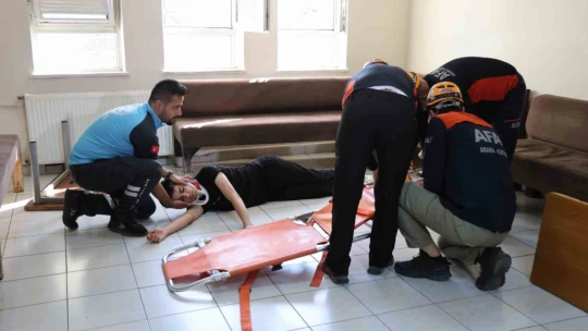 Elazığ'da deprem ve yangın tatbikatı