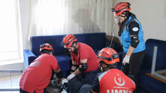 Elazığ'da deprem ve yangın tatbikatı