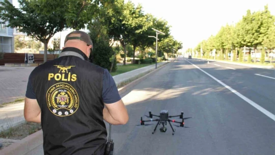 Elazığ'da dron destekli trafik denetimi