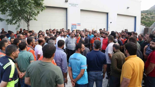 Elazığ'da Eti Krom işçilerinin eylemi devam ediyor