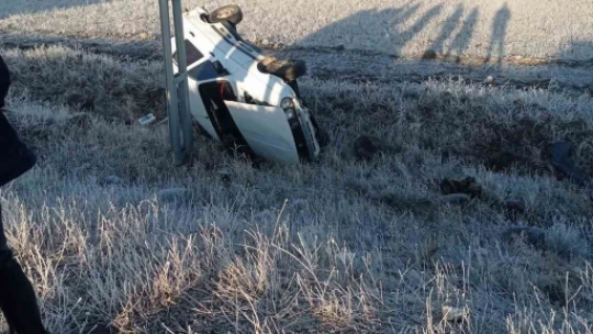 Elazığ'da gizli buzlanma kazaya neden oldu, 1 kişi yaralandı
