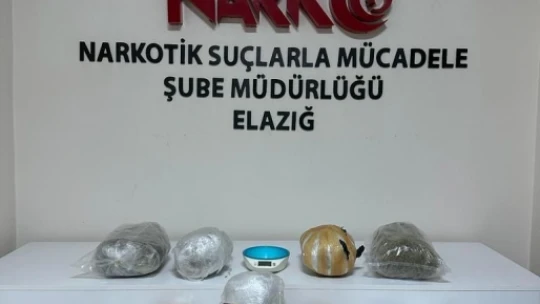 Elazığ'da kilo kilo uyuşturucu ele geçirildi: 3 tutuklama
