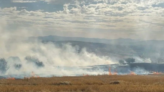Elazığ'da korkutan anız yangını