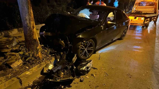 Elazığ'da otomobil ağaca çarptı: 1 yaralı