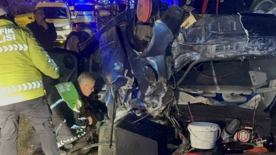 Elazığ'da otomobil ağaçları devirip takla attı: 2 ağır yaralı