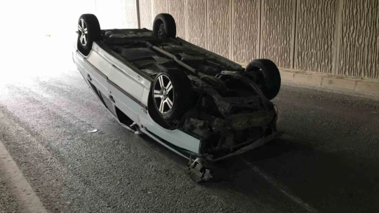 Elazığ'da otomobil takla attı: 1 yaralı