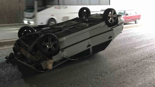 Elazığ'da otomobil takla attı: 1 yaralı