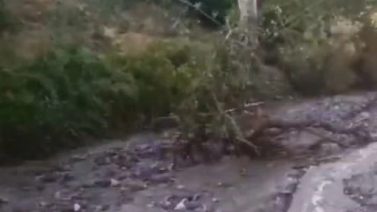 Elazığ'da sağanak yağış köy yollarını tahrip etti