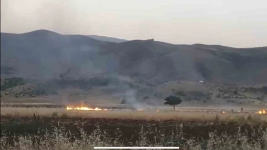 Elazığ'da tarlada çıkan anız yangını söndürüldü
