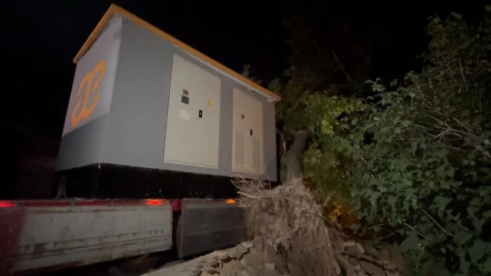 Elazığ'da trafo kulübesi yüklü tır ağacı devirdi: 1 yaralı