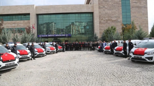Elazığ Emniyetinde 18 araç hizmete alındı