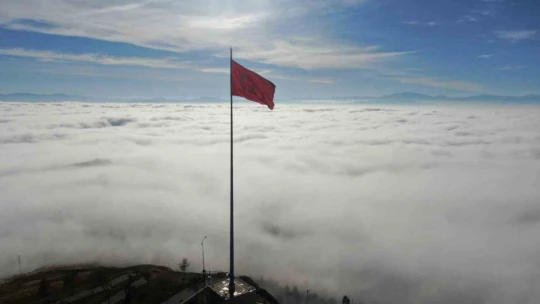 Elazığ sis denizinde kayboldu, ortaya eşsiz görüntüler çıktı