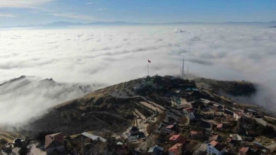 Elazığ sis denizinde kayboldu, ortaya eşsiz görüntüler çıktı