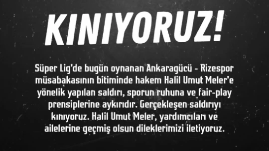 Elazığ takımlarından saldırıya kınama