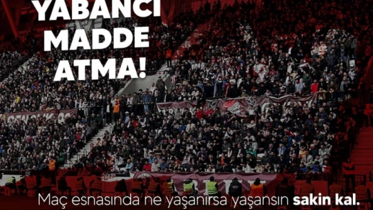 Elazığspor'dan taraftarlara önemli uyarı