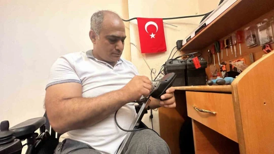 Engelli usta, evinin bodrumuna kurduğu atölye ile engellilerin eli ayağı oldu