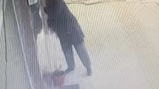 Gözüne kestirdiği çiçeği saksısıyla birlikte saniyeler içerisinde götürdü