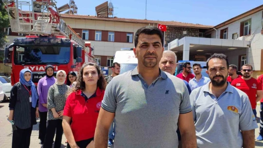 Hastanedeki tatbikat gerçeği aratmadı