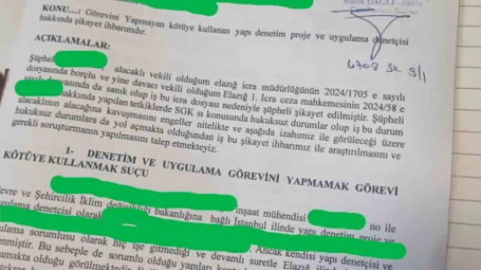 İstanbul'daki denetimleri Elazığ otogarında imzaladı iddiası