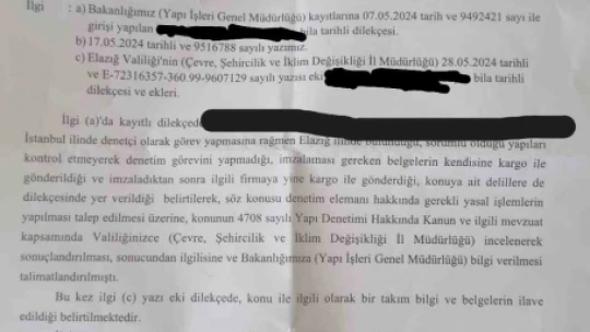 İstanbul'daki denetimleri Elazığ otogarında imzaladı iddiası