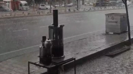 Karakoçan'da sağanak ve dolu etkili oldu
