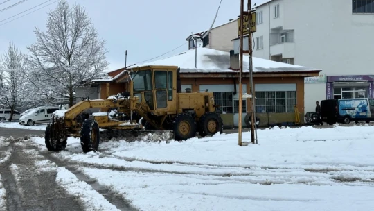 Karakoçan ilçesinde karla mücadele çalışması sürüyor
