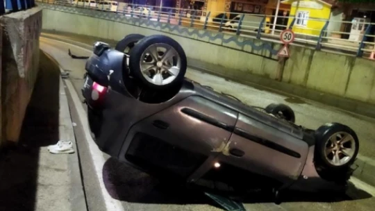 Otomobil takla attı: 1 yaralı