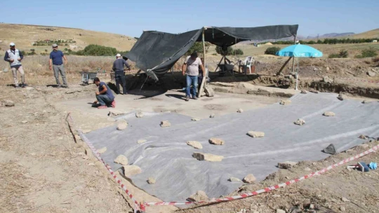 Tarlada 84 metrekarelik alanda keşif: Önce Roma dönemine ait mozaik, ardından duvarlar ortaya çıktı