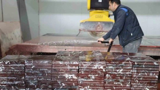 Elazığ vişne mermeri 68 ülkeyi süslüyor