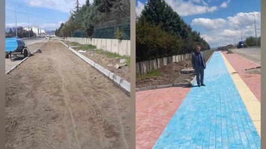 Yazıkonak Belediyesi, engelli, bisiklet ve yürüyüş yolunu hayata geçirdi