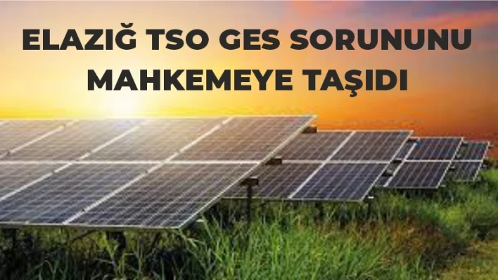 ELAZIĞ TSO GES SORUNUNU MAHKEMEYE TAŞIDI