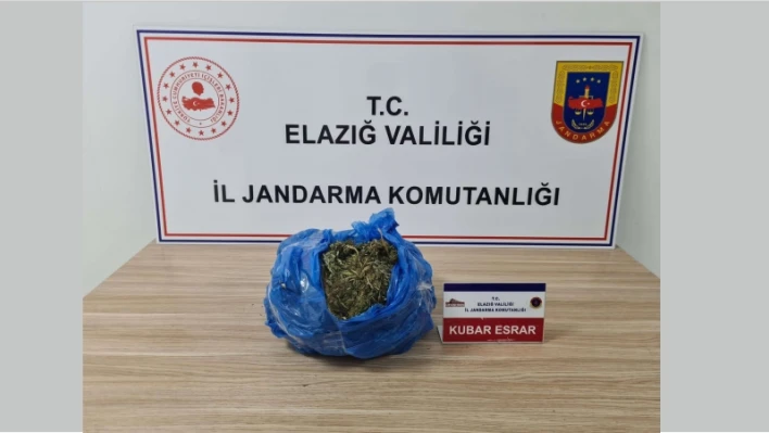 Elazığ'da 2 kilo kubar esrar ele geçirildi: 1 gözaltı

