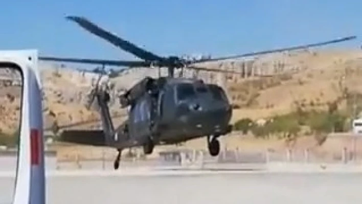 Elazığ'da yaralı, askeri helikopter ile hastaneye yetiştirildi

