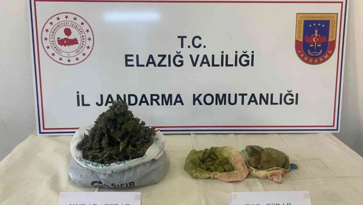 Elazığ'da 1,5 kilo esrar ele geçirildi: 2 gözaltı

