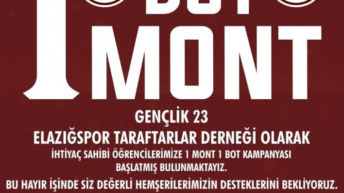 Gençlik 23'ten '1 Bot, 1 Mont' kampanyası

