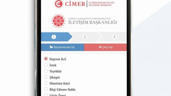 CİMER'de 'Deprem Acil' kullanıma açıldı