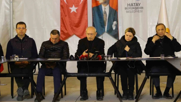 CHP lideri Kılıçdaroğlu'ndan deprem bölgesi Hatay'da açıklamalar

