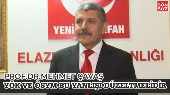 YÖK VE ÖSYM BU YANLIŞI DÜZELTMELİDİR